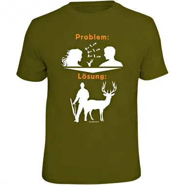 Rahmenlos Herren T-Shirt "Problem: Bla Bla Bla - Lösung", L
