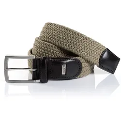 Ledergürtel MONTI "HAMBURG", Damen, Gr. 110, beige, Materialmix, casual, Gürtel, 3,5 cm breit, Elastischer Flechtgürtel, Casual-Business-Sportiv