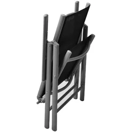 VCM Gartenstuhl 56 x 65 x 105 cm schwarz klappbar