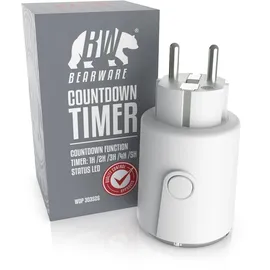 Bearware Steckdose mit Countdown Timer Zeitschaltuhr mit 5 einstellbaren Zeitintervallen