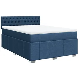 vidaXL Boxspringbett 140 x 200 cm Blau