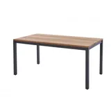 Diamond Garden Tisch RAVENNA 130 x 80 cm, Edelstahl Dunkelgrau / Recycled Teak