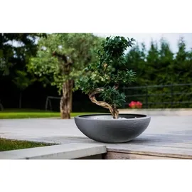 Eda Pflanzschale Ø 59 x 21 cm grau/dunkelgrau