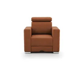 Fun Möbel Fernsehsessel CANTON Stoff 94 x 92 x 0 cm Rostbraun mit Kissen