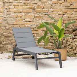 Happy Garden Barbados Sonnenliege 198 x 61 x 95 cm Grau
