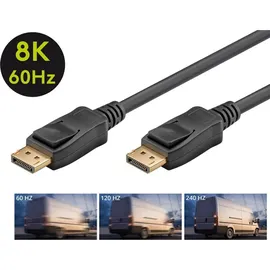 goobay DisplayPort -Kabel 2.0 40 Gbit/s - Schwarz