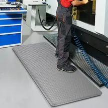 etm Anti-Ermüdungsmatte PVC 90 x 305 cm Grau