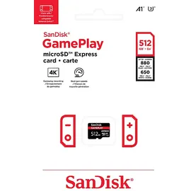 SanDisk GamePlay microSDTM Express-Karte Works with Nintendo SwitchTM 2 512 GB, Speicherkarte, Schwarz