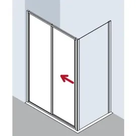 Kermi Ibiza 2000 ST2, Duschkabine mit Festfeld, 2-tlg. (Typ