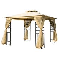 Outsunny Luxus Pavillon mit wasserabweisenden Dach