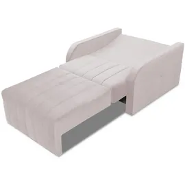 e-meubles Schlafsessel mit Schlaffunktion – Klein und Bequem – Gästesofa – Relaxsessel für Kinder – Montana 80 (Beige Holz, 1-Sitzer, 101x90x104 cm, Wohnzimmer, Sessel Schlafsessel