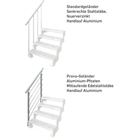 DOLLE Außentreppe Gardentop 90-110 cm 80 cm breit Gitterrost