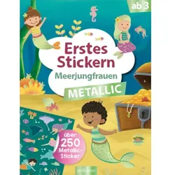 arsEdition Erstes Stickern Metallic – Meerjungfrauen