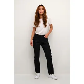 Kaffe Jeans KAvicky Damen, Jeans Jeanshose Straight mit Geradem Bein Hose mit Hoher Bund 34, Black deep), - 34