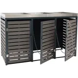 Proregal Mülltonnenverkleidung 124 x 200 x 84 cm anthrazit