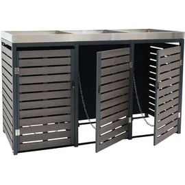 Proregal Mülltonnenverkleidung 124 x 200 x 84 cm anthrazit