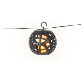 MARELIDA LED Solar Lichterkette Feuerball 8 Kugeln 2,1m schwarz