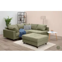 Collection AB Eckcouch Polyester 2-Sitzer Grün