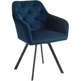 SalesFever Armlehnstuhl Samt blau