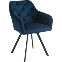 SalesFever Armlehnstuhl Samt blau