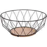SECRET DE GOURMET - Metallkorb 28cm raute schwarz - 5five