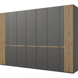 Musterring Drehtürenschrank Isabelle 344,2 x 216 x 58 cm Grau/Schwarz