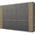 Musterring Drehtürenschrank Isabelle 344,2 x 216 x 58 cm Grau/Schwarz