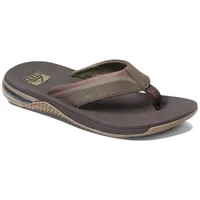 REEF Anchor Herren-Flip-Flop, wassergeeignet, dämpfender Fersenairbag, Braun/Gum, 13 - 46 EU
