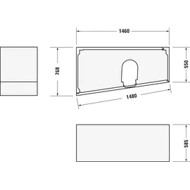 Duravit No.1 Trapezbadewanne 150 x 80 x 46 cm (700504000000000)