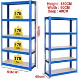 180cm x 90cm x 40cm Schwerlastregal Lagerregal Steckregal Werkstattregal Kellerregal Regalsystem Neu