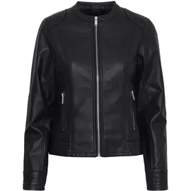 B.YOUNG BYACOM Damen, Jacke Kunstlederjacke 20809396, Größe:40, Farbe:Black (200451) - L