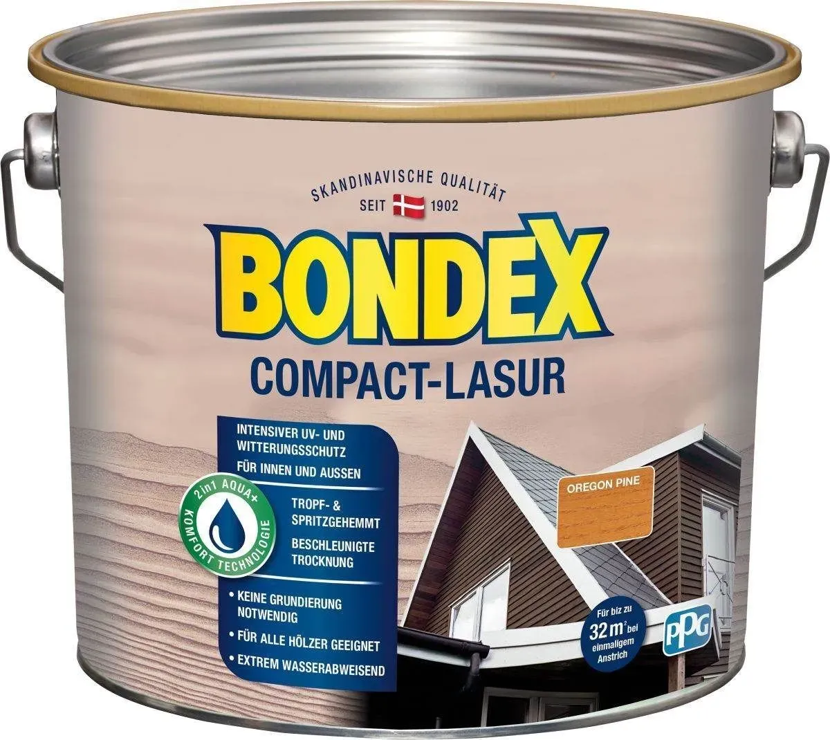 BONDEX Compact-Lasur, 0,75 - 2,5l, keine Grundierung notwendig, extrem wasserabweisend, 8 Farben