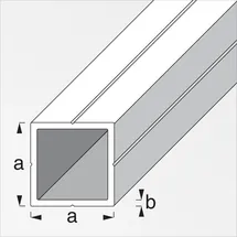 Alfer Quadratrohr 1 m, 23.5 x 1.5 mm Aluminium beschichtet weiss
