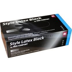 Latexhandschuhe Ampri Black Ninja XL puderfreie Latexhandschuhe, 100 Stück/Box