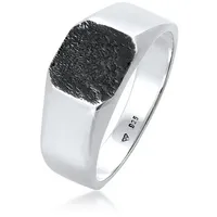 KUZZOI Ring Basic Siegelring Herren Quadrat Matt 925