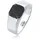 KUZZOI Ring Basic Siegelring Herren Quadrat Matt 925