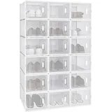 Schuhregal Mit Magnetverschluss Schuhboxen Diy Schuhschrank Steckregal Aus Kunststoff - Woltu