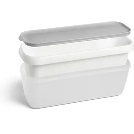 Springlane Eisbehälter rund grau 1 l 2-teiliges Set