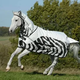 Bucas Buzz-Off Rain Zebra & Neck