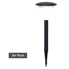 Best Season Solarleuchte schwarz 37,5 x 11 cm 3er Set