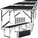 Kesser Multifunktionstisch Profi 100 x 60 cm 30 kg Schwarz