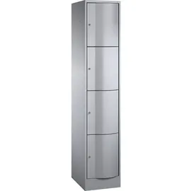 C+P Schließfachschrank Stahl 1950x396x540mm Weißaluminium