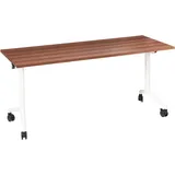 Beliani Zusammenklappbarer Schreibtisch Cavi Dunkelbraun 160 cm) 60 cm