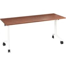 Beliani Zusammenklappbarer Schreibtisch Cavi Dunkelbraun 160 cm) 60 cm