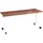 Beliani Zusammenklappbarer Schreibtisch Cavi Dunkelbraun 160 cm) 60 cm