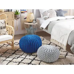 Pouf blau ⌀ 50 cm CONRAD