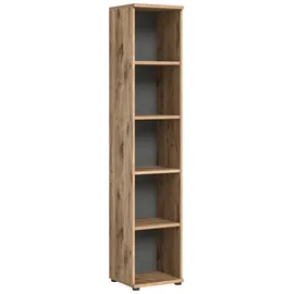xonox.home Regal in Nox Oak / Basalt Grau - 40x199x37cm (BxHxT) grau