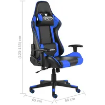vidaXL Gaming Chair 20490 schwarz/blau