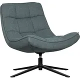 Woood Drehsessel Maudi, Metallgestell, gepolstert mit gewebtem Stoff, H 84 cm x B 74 cm blau