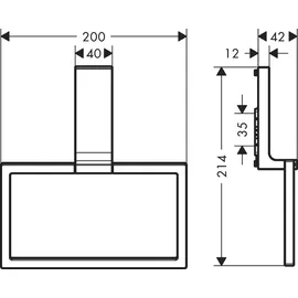 Axor Universal Rectangular Handtuchring, 42623340,